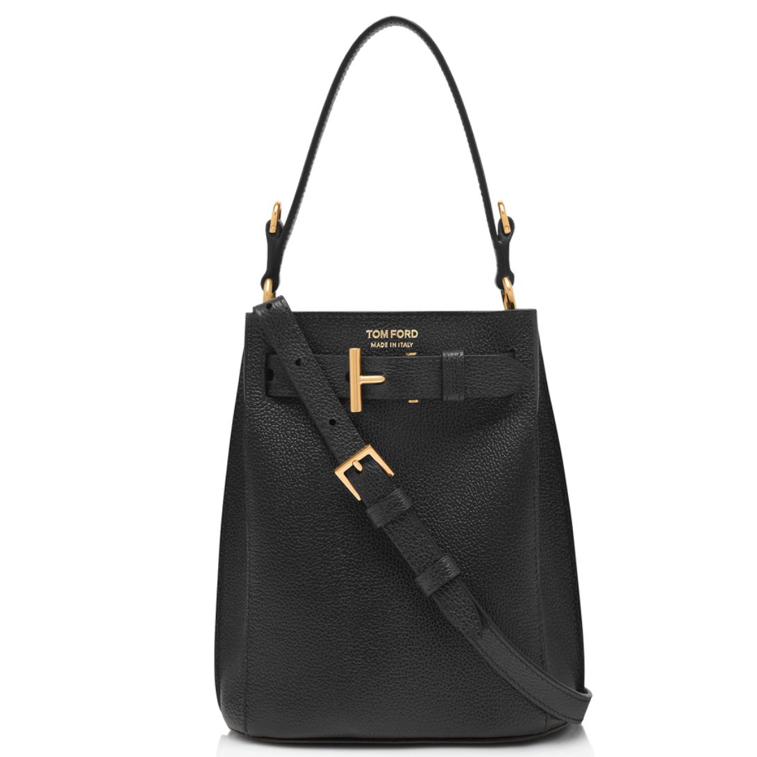 1 TOM FORD GRAIN LEATHER AUDREY MINI BUCKET BAG