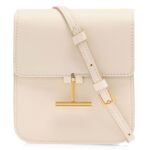 TOM FORD GRAIN LEATHER TARA MINI BAG ON STRAP CREAM