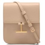 TOM FORD GRAIN LEATHER TARA MINI BAG ON STRAP LIGHT BEIGE