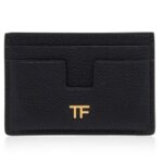 TOM FORD GRAIN LEATHER CLASSIC TF CARD HOLDER BLACK