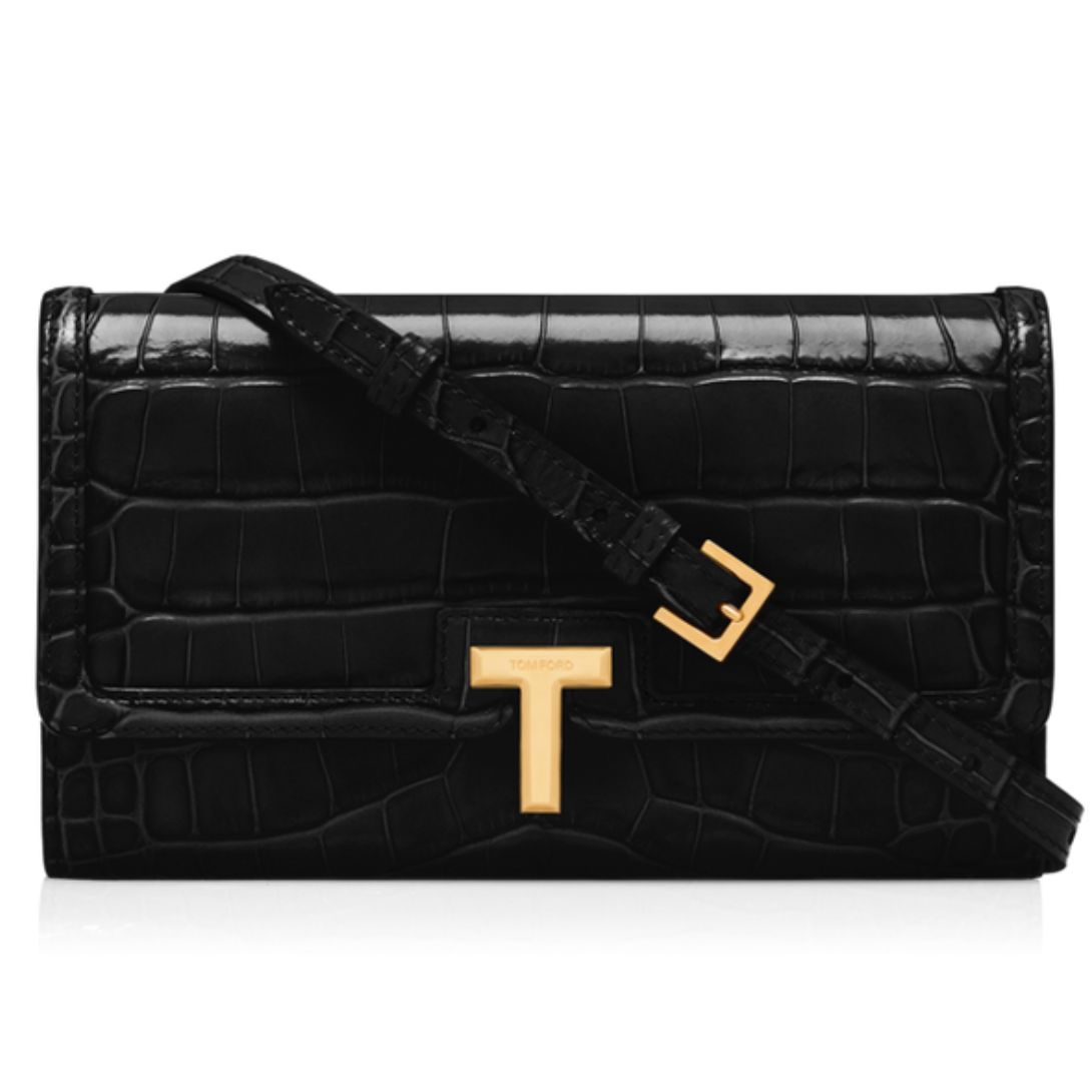 1 TOM FORD PALMELLATO EFFECT LEATHER ZIP AROUND WALLET