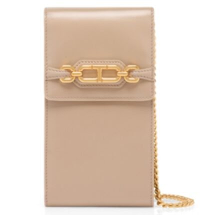 TOM FORD PALMELLATO EFFECT LEATHER PHONE POUCH