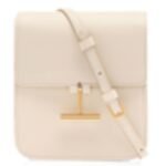 TOM FORD GRAIN LEATHER TARA MINI BAG ON STRAP CREAM