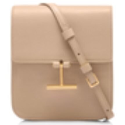 TOM FORD GRAIN LEATHER TARA MINI BAG ON STRAP LIGHT BEIGE