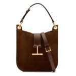 TOM FORD SUEDE AND SMOOTH LEATHER TARA SMALL CROSSBODY