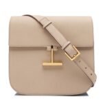 TOM FORD GRAIN LEATHER TARA MEDIUM CROSSBODY SILK TAUPE