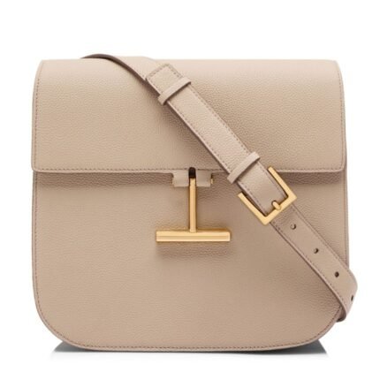 TOM FORD GRAIN LEATHER TARA MEDIUM CROSSBODY CHALK