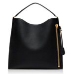 TOM FORD GRAIN LEATHER ALIX LARGE HOBO SILK TAUPE