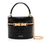 TOM FORD SHINY PRINTED CROCODILE LEATHER AUDREY MINI BAG
