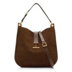 TOM FORD SUEDE LEATHER AND SMOOTH LEATHER TARA LARGE CROSSBODY