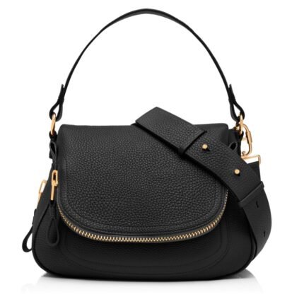 TOM FORD GRAIN LEATHER JENNIFER MEDIUM DOUBLE STRAP BAG