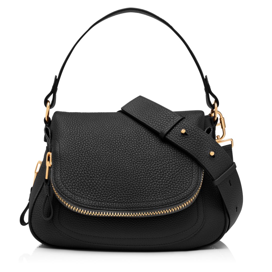 1 TOM FORD GRAIN LEATHER JENNIFER MEDIUM DOUBLE STRAP BAG