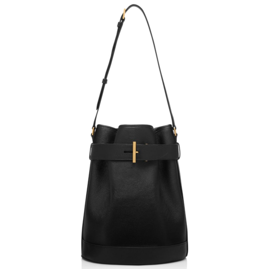 1 TOM FORD GRAIN LEATHER TARA MEDIUM BUCKET