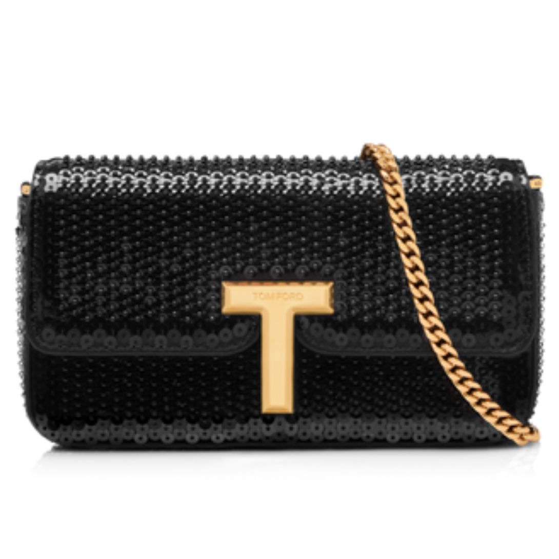1 TOM FORD BEADED SEQUIN EMBROIDERY WALLIS MINI BAG
