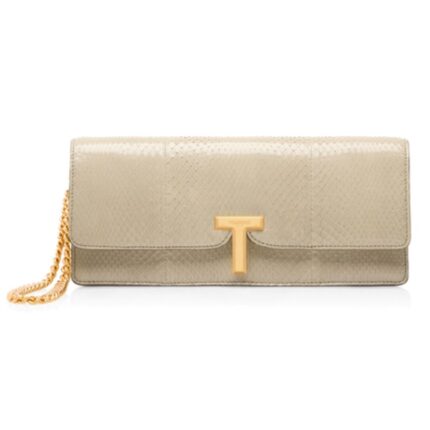 TOM FORD SNAKESKIN WALLIS CLUTCH