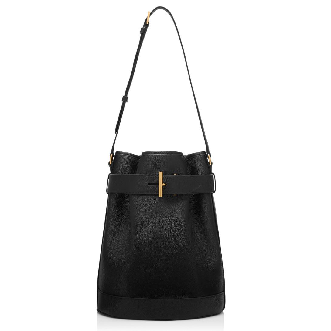 1 TOM FORD GRAIN LEATHER TARA MEDIUM BUCKET