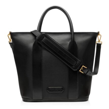 TOM FORD GRAIN LEATHER SHOPPER WITH ZIP