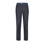 FENDI LONG JEANS BLUE TWO-TONE DENIM PANTS