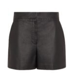 FENDI BLACK LEATHER SHORTS