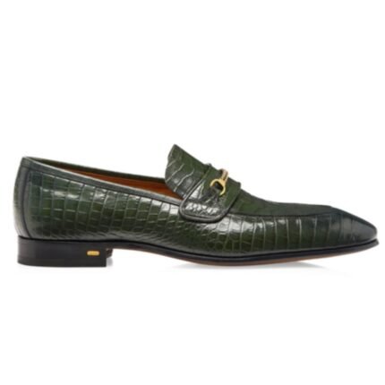 TOM FORD PRINTED CROC BAILEY CHAIN LOAFER