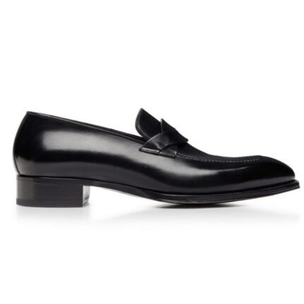 TOM FORD BURNISHED LEATHER ELKAN TWISTED BAND LOAFER