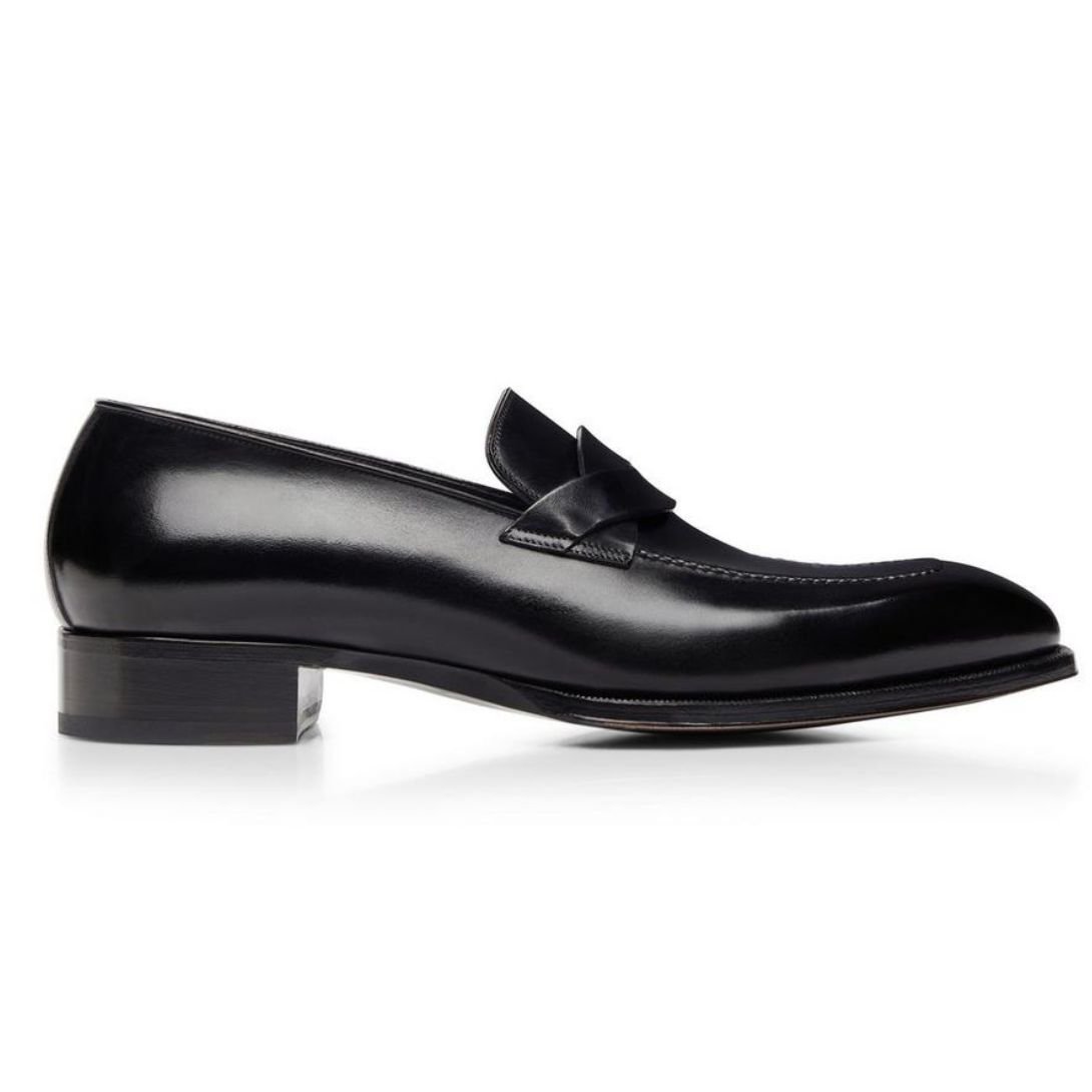 1 TOM FORD BURNISHED LEATHER ELKAN TWISTED BAND LOAFER