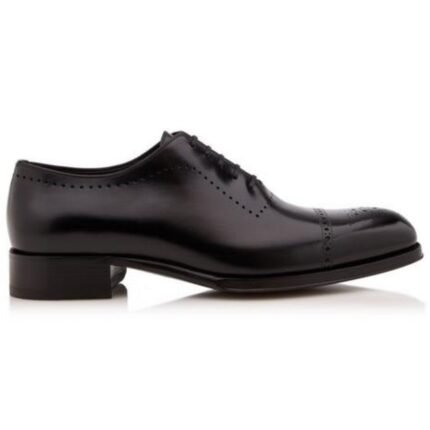 TOM FORD BURNISHED LEATHER EDGAR BROGUE LACE UP