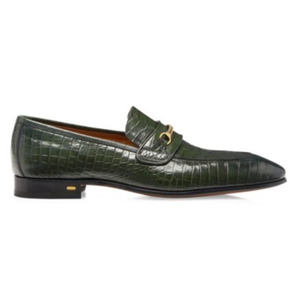 TOM FORD PRINTED CROC BAILEY CHAIN LOAFER