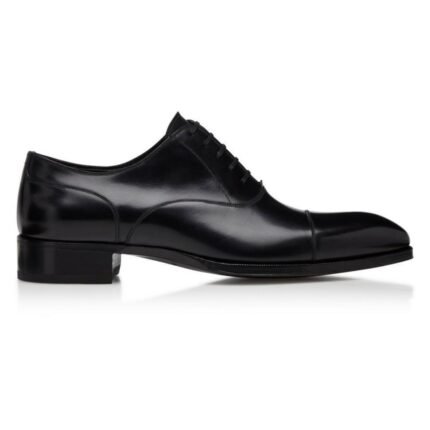 TOM FORD SMOOTH LEATHER ELKAN CAP TOE LACE UPS