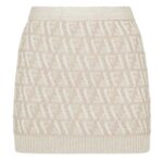 FENDI FF CASHMERE AND WOOL MINI SKIRT