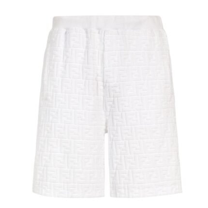 FENDI BERMUDAS WHITE FF TERRY SHORTS