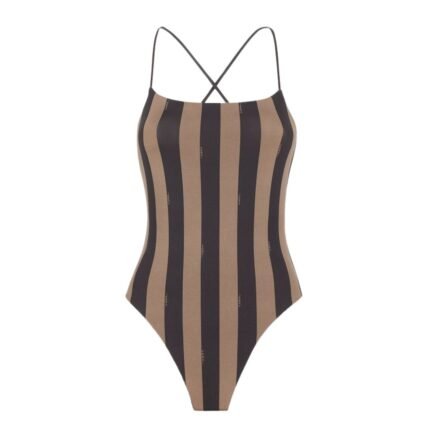 FENDI SWIMSUIT BEIGE LYCRA REVERSIBLE