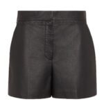 FENDI BLACK LEATHER SHORTS