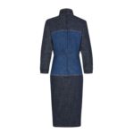 FENDI BLUE TWO-TONE DENIM DRESS