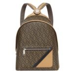 FENDI DIAGONAL CHIODO MEDIUM FF CANVAS BACKPACK