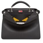 FENDI PEEKABOO ISEEU SMALL LUNAR NEW YEAR BLACK LEATHER BAG