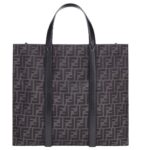 FENDI FF JACQUARD SHOPPER FABRIC BAG