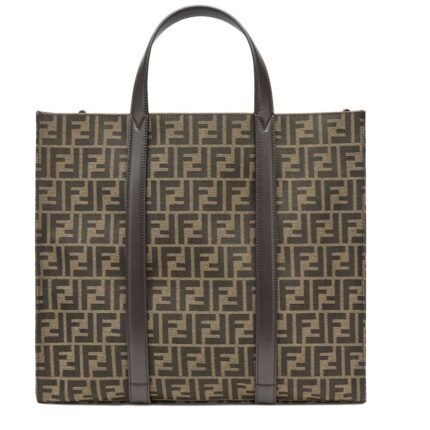 FENDI FF JACQUARD SHOPPER FABRIC BAG