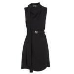 FENDI DRESS BLACK CADY