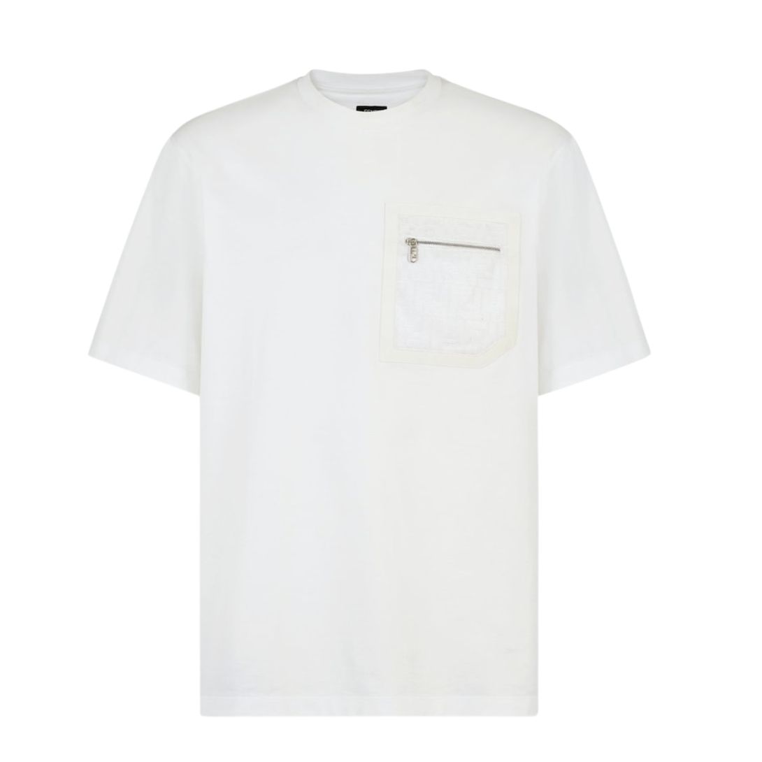1 FENDI WHITE JERSEY T-SHIRT