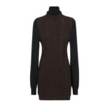 FENDI DARK PURPLE WOOL DRESS