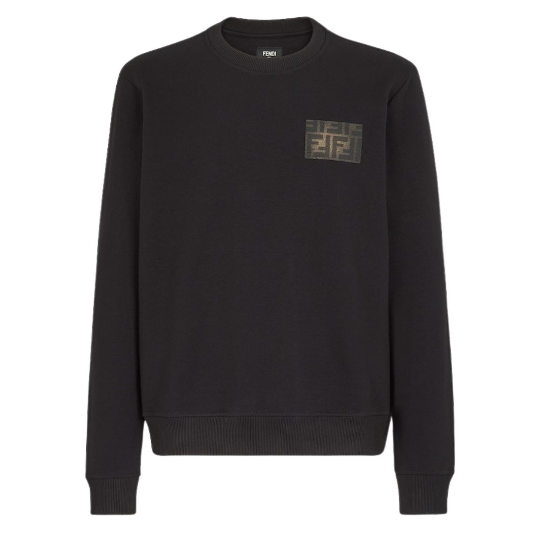 1 FENDI BLACK JERSEY SWEATSHIRT