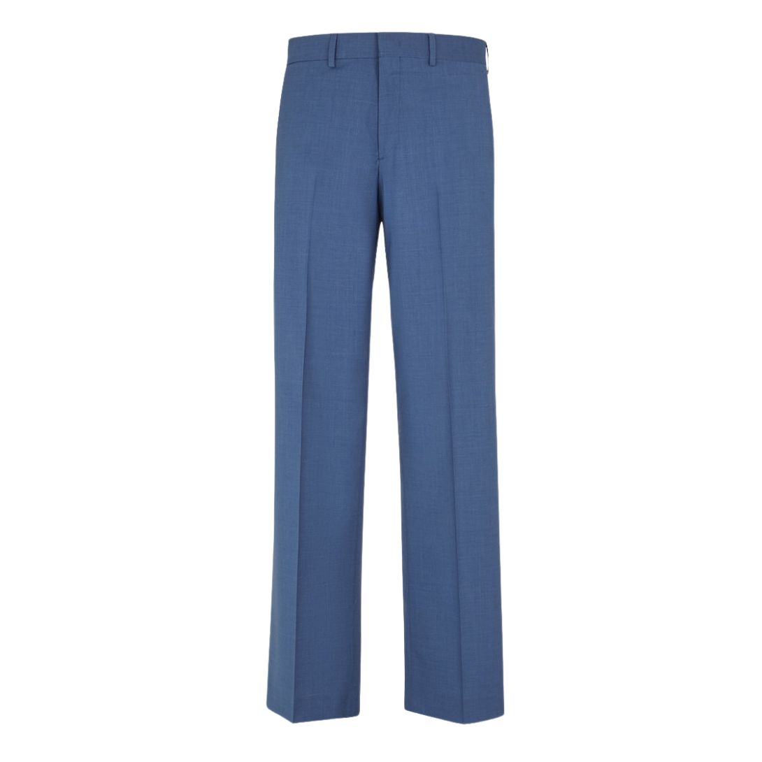 1 FENDI BLUE WOOL PANTS