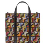 FENDI FF SHOPPING BAG MINI LUNAR NEW YEAR FABRIC WITH MULTICOLOR