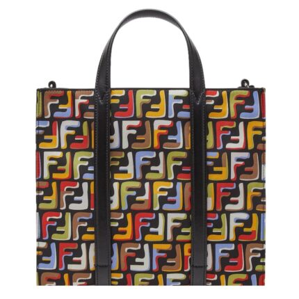 FENDI FF SHOPPING BAG MINI LUNAR NEW YEAR FABRIC WITH MULTICOLOR