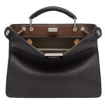 FENDI PEEKABOO ISEEU SMALL BLACK LEATHER BAG