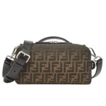 FENDI ECLISSI SIESTA SMALL BROWN FF JACQUARD BAG