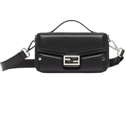 FENDI SOFT TRUNK BAGUETTE PADDED NAPPA LEATHER BAG