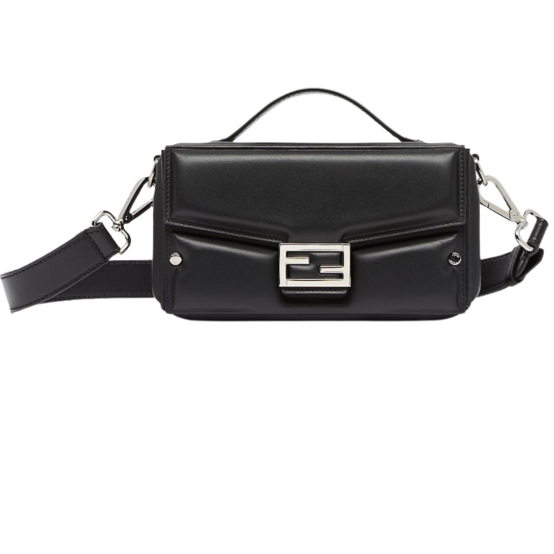 1 FENDI SOFT TRUNK BAGUETTE PADDED NAPPA LEATHER BAG
