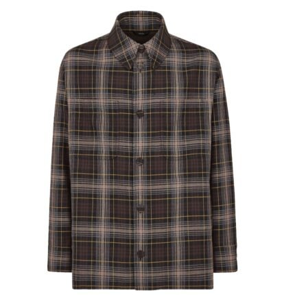 FENDI BLOUSON BROWN FENDI TARTAN GO TO JACKET